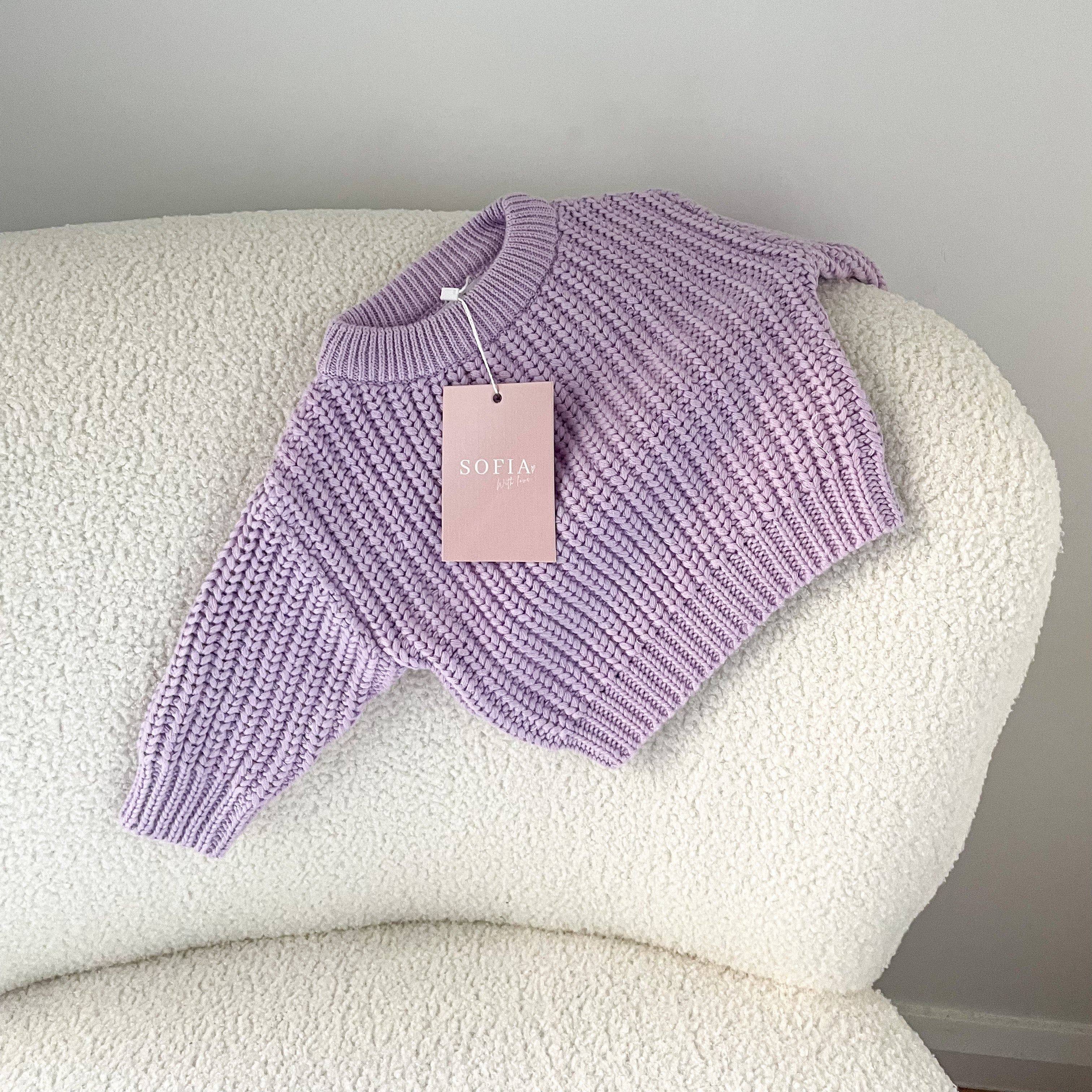 Sofia Chunky Knit Sweater - Lilac – SOFIA WITH LOVE