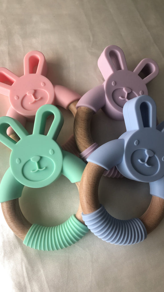 Bunny Silicone and Wood Teether - SOFIA WITH LOVE
